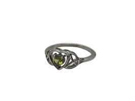 Green Heart Peridot 925 Silver Ring - Brand New, Custom Made!