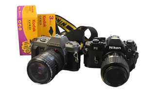 AS-IS Pentax P30T and Nikon FG 35mm Film Cameras