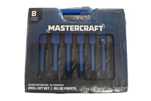 Mastercraft 8-PC Silver & Deming Black Oxide Drill Bit Set - New