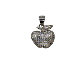 925 Silver Apple Pendant - Brand New, Custom Made!