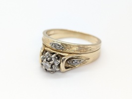 14k Gold Diamond Ring Set