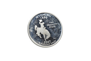 2007 USA .900 Silver Quarter-Dollar Coin (Wyoming)