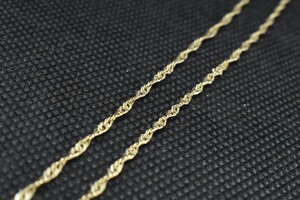 10K Twisted Gold Necklace - 21"