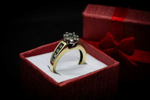 14k Gold Diamond Ladies Ring