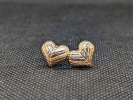 10K Gold Heart Earrings