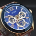 GUESS Blue & Rose Gold Analog Wrist Watch