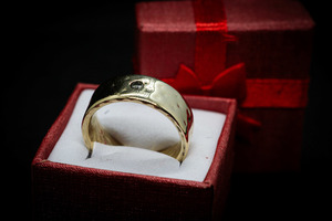 14K Gold Diamond Band