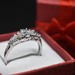 10K Gold Ring with Light Blue Gems
