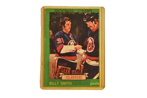 O-Pee-Chee (1973) Billy Smith (142) Islanders Hockey Card