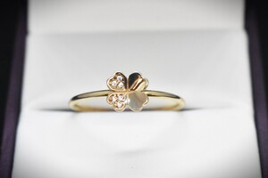 10K Gold 4-Leaf Clover Ring
