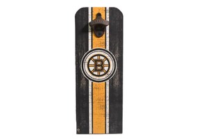 NHL Boston Bruins Bottle Opener Board