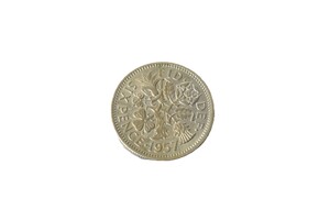 British Six Pence 1957