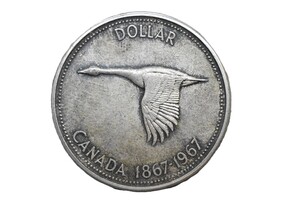 1967 (1867-) Canadian Silver One Dollar Coin