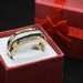 10K Gold Men's Ring with Small Blue Gems