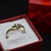 10K Gold Ring with Clear Gems