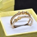 10K Gold Ring with Small Gems
