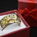 10K Gold Eagle Band with Nugget Design