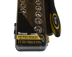 Titan Socket Set 3/8' - 1/2' Drive 27 pc