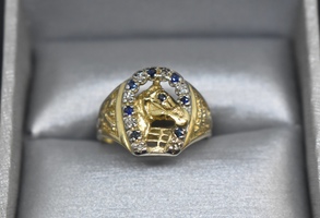 10k Yellow Gold Horseshoe Ring 