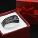 925 Silver Band with Heart Engraving