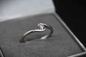 10K Gold Ring with Clear Gem