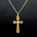 10K Gold Cross Pendant and Necklace