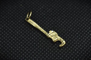 10K Gold Pipe Wrench Pendant