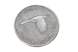 1967 (1867-) Canadian One Dollar Silver Coin