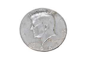 1966 USA Half Dollar Coin - 0.400Ag
