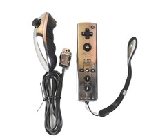 Nintendo Wii Controller Set Metallic Silver 