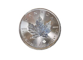 9999 1OZ Silver Canadian Maple Leaf Coin