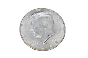 1968 D USA Half Dollar Coin - 0.400Ag