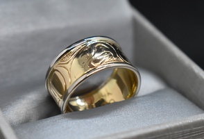 14K Gold Native Two-Tone Band