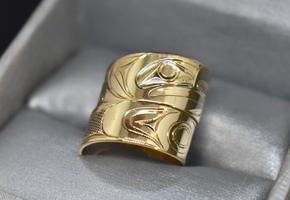 10K Gold Native Spiral Band