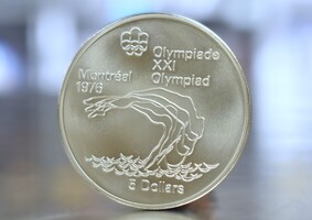 1975 .925 "1976 Montreal Olympics" Silver Coin
